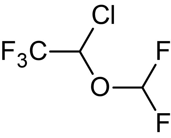 Chemical Structure - Isoflurane, Anesthetic agent (AB145581), expandable thumbnail