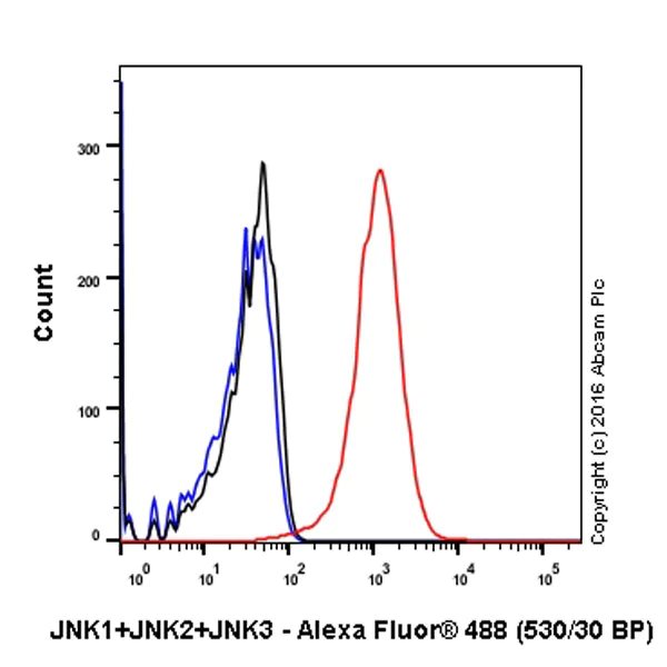 Flow Cytometry (Intracellular) - Anti-JNK1 + JNK2 + JNK3 antibody [EPR16797-211] - BSA and Azide free (AB225572)