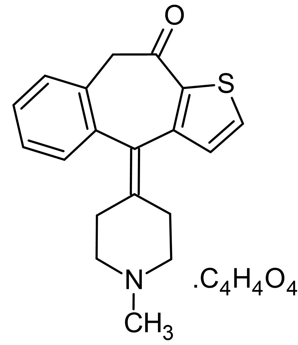 Chemical Structure - Ketotifen fumarate, H1 antagonist (AB120782)