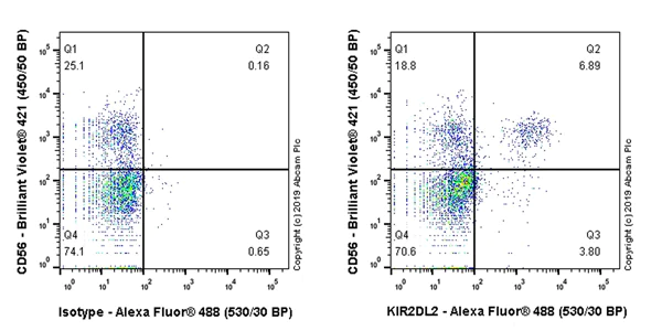 Flow Cytometry - Anti-KIR2DL3 + KIR2DL1 + KIR2DL2 antibody [EPR22541-47] - BSA and Azide free (AB256535)