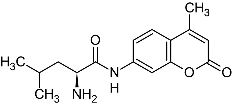 Chemical Structure - L-Leucine 7-amido-4-methylcoumarin, Fluorogenic substrate (AB145941)