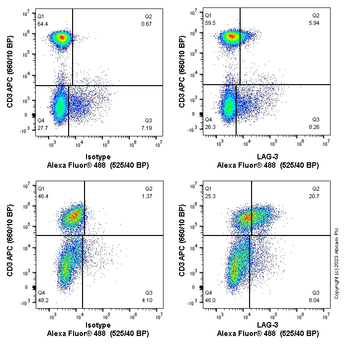 Flow Cytometry - Anti-LAG-3 antibody [EPR20261] - BSA and Azide free (AB227579)