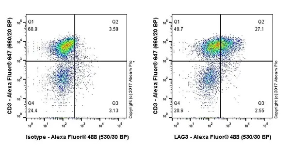 Flow Cytometry - Anti-LAG-3 antibody [EPR20261] - Low endotoxin, Azide free (AB282638), expandable thumbnail