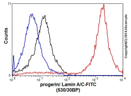 Flow Cytometry (Intracellular) - Anti-Lamin A + Lamin C antibody [EPR4100] - Nuclear Envelope Marker (AB108595)