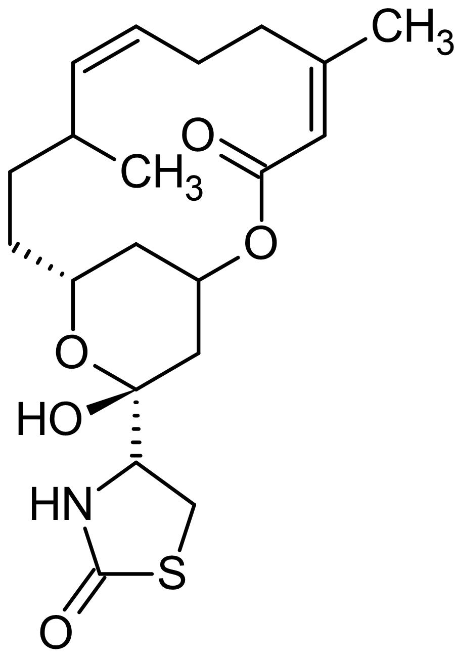 Chemical Structure - Latrunculin B, actin polymerization inhibitor (AB144291), expandable thumbnail