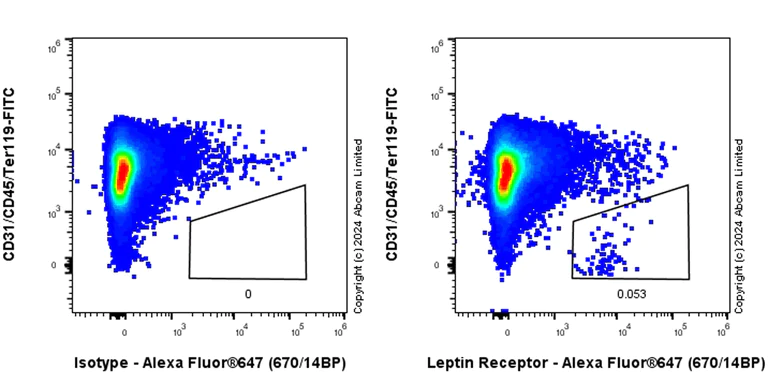 Flow Cytometry - Anti-Leptin Receptor antibody [EPR28293-79] - BSA and Azide free (AB318273)