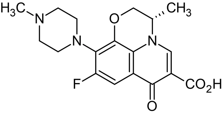 Chemical Structure - Levofloxacin, Fluoroquinolone antibiotic (AB141245)