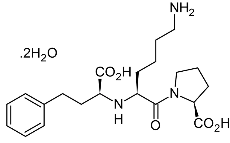 Chemical Structure - Lisinopril dihydrate, ACE inhibitor (AB142316)