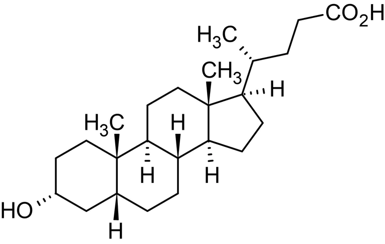 Chemical Structure - Lithocholic acid, endogenous MDM2 and MDM4 selective inhibitor (AB145598)