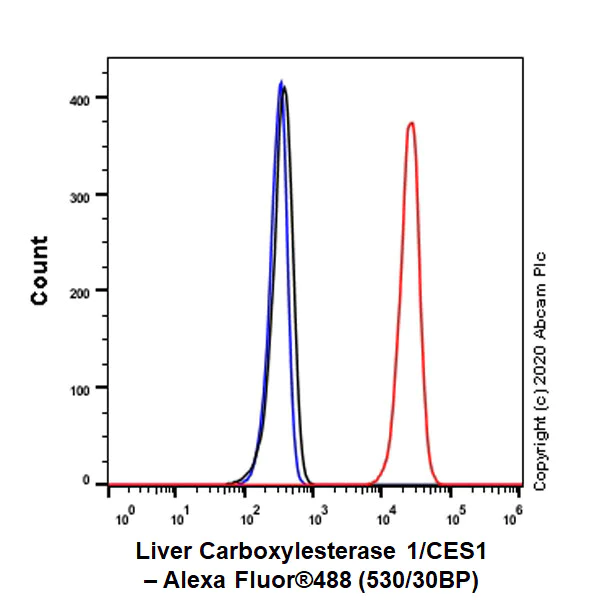 Flow Cytometry (Intracellular) - Anti-Liver Carboxylesterase 1/CES1 antibody [EP1375Y] - BSA and Azide free (AB188033)