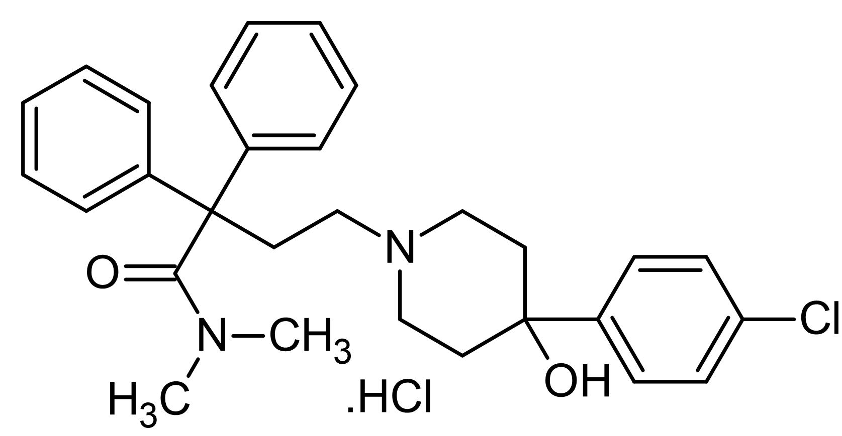 Chemical Structure - Loperamide hydrochloride, mu opioid receptor agonist (AB120713), expandable thumbnail