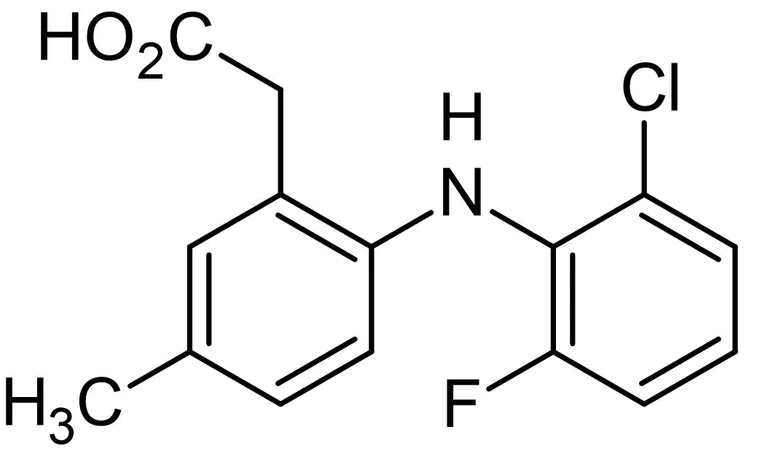 Chemical Structure - Lumiracoxib, COX-2 inhibitor (AB142908)