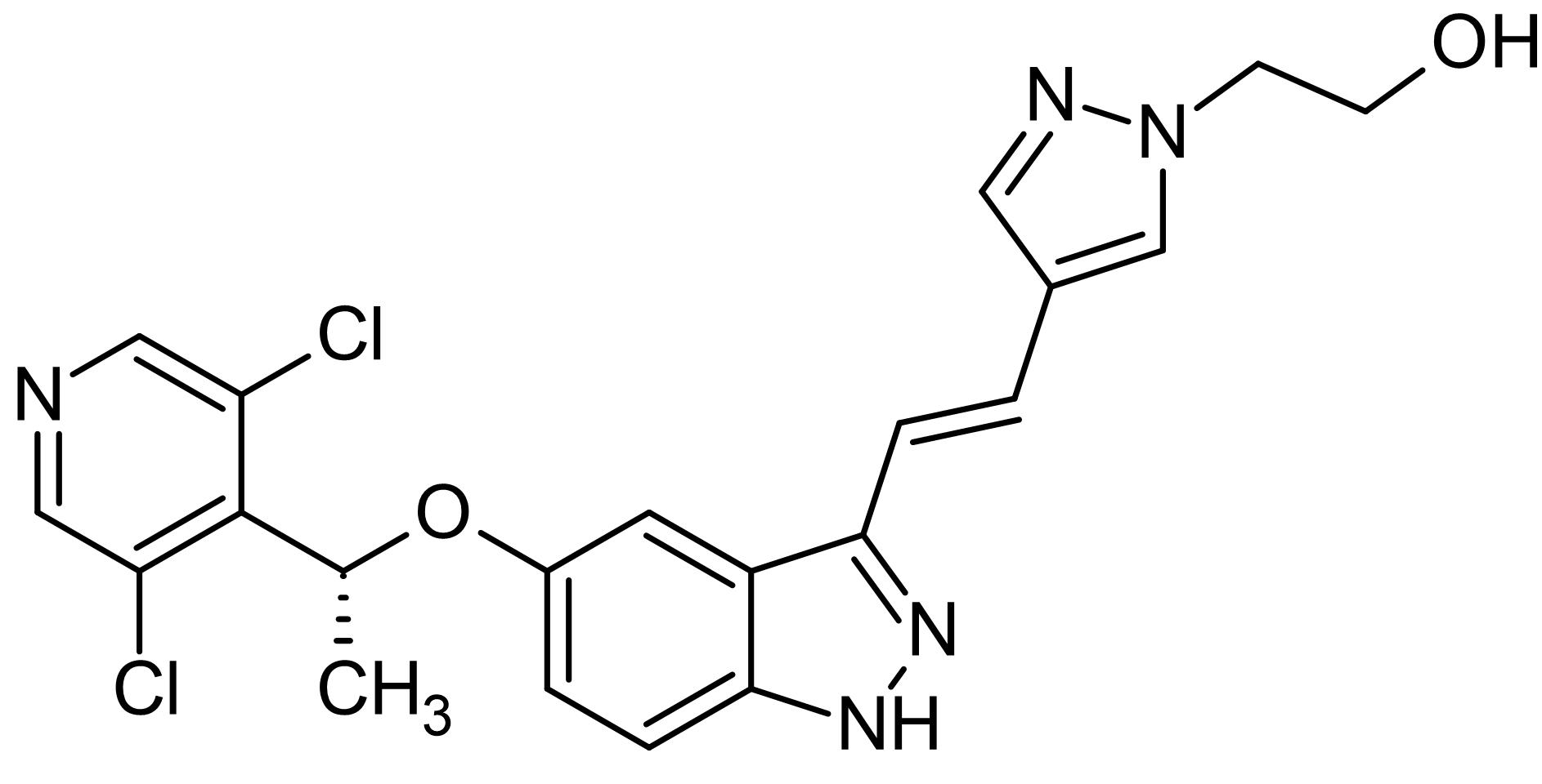 Chemical Structure - LY2874455, FGF/FGFR inhibitor (AB216313), expandable thumbnail