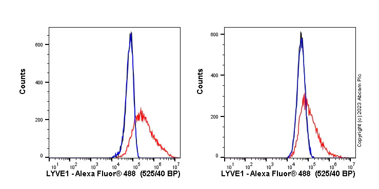 Flow Cytometry - Anti-LYVE1 antibody [EPR21771] - BSA and Azide free (AB230377)