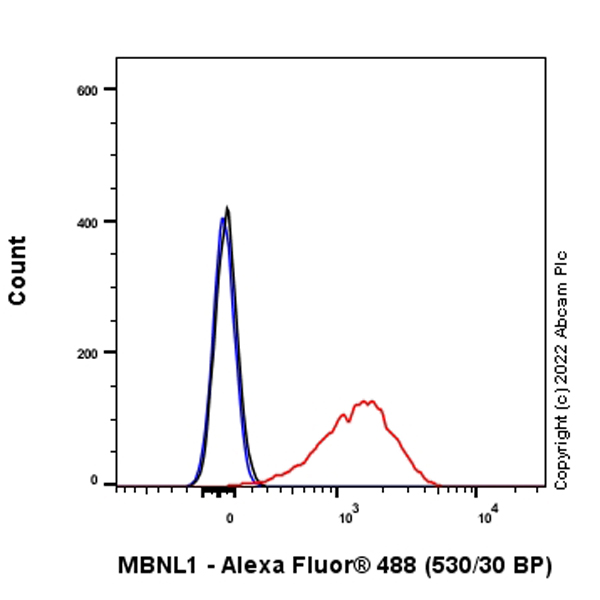 Flow Cytometry (Intracellular) - Anti-MBNL1 antibody [EPR26983-11] - BSA and Azide free (AB309349), expandable thumbnail