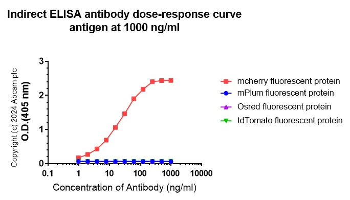 Indirect ELISA - Anti-mCherry antibody [EPR20579] (AB213511)