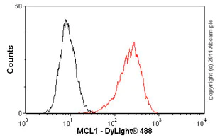 Flow Cytometry (Intracellular) - Anti-MCL1 antibody [Y37] - BSA and Azide free (AB186822)