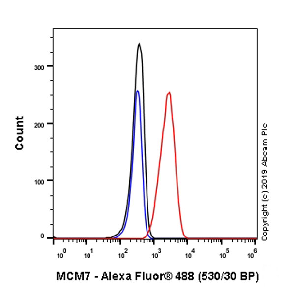 Flow Cytometry (Intracellular) - Anti-MCM7/PRL antibody [EPR1973Y] - BSA and Azide free (AB248716), expandable thumbnail