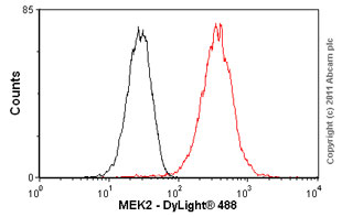 Flow Cytometry (Intracellular) - Anti-MEK2 antibody [Y78] - BSA and Azide free (AB233731)
