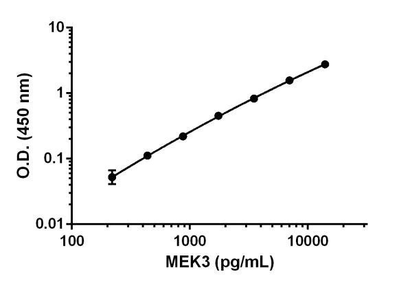 Sandwich ELISA - Anti-MEK3 antibody [EPR17345-104] - BSA and Azide free (Detector) (AB242916)