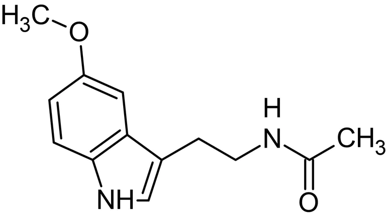 Chemical Structure - Melatonin, Endogenous hormone agonist at MT1 and MT2 receptors (AB141052)