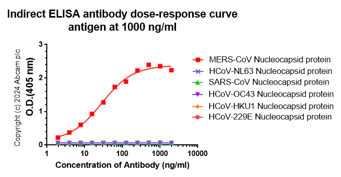 Indirect ELISA - Anti-MERS-Cov Nucleocapsid protein antibody [abd211] - BSA and Azide free (AB316333)