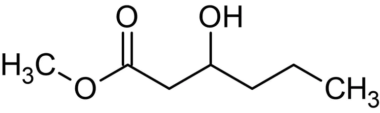 Chemical Structure - Methyl 3-hydroxyhexanoate, 3-Hydroxy fatty acid methyl ester (AB144045)