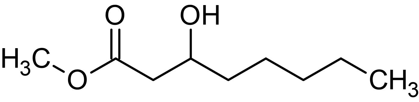 Chemical Structure - Methyl 3-hydroxyoctanoate, 3-Hydroxyoctanoic acid derivative (AB144043), expandable thumbnail