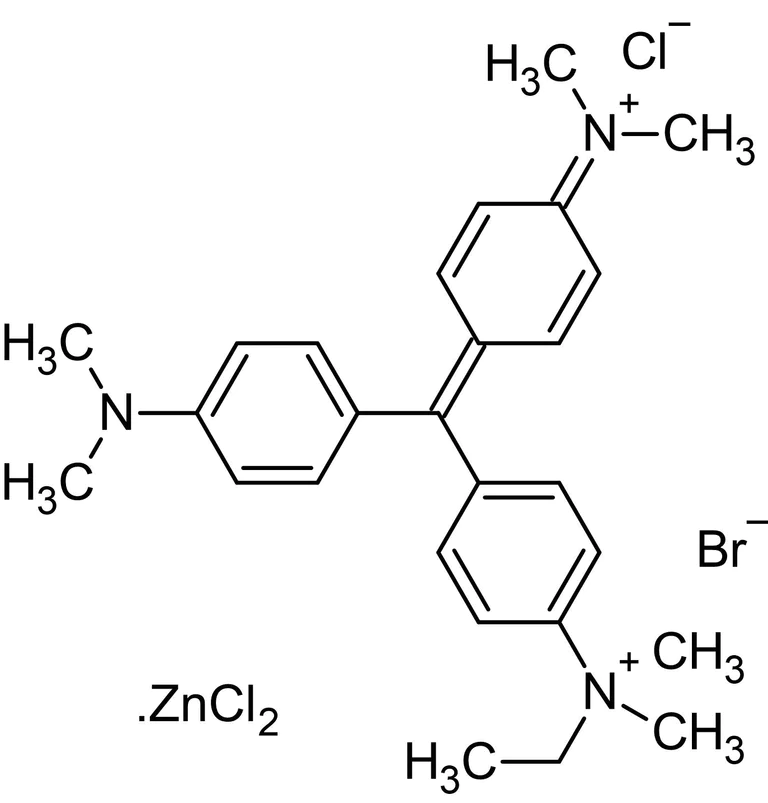 Chemical Structure - Methyl green zinc chloride salt, DNA stain (AB146287)