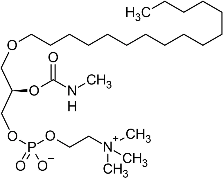 Chemical Structure - Methylcarbamyl-PAF, non-hydrolyzable platelet-activating factor (PAF) analog (AB141681)