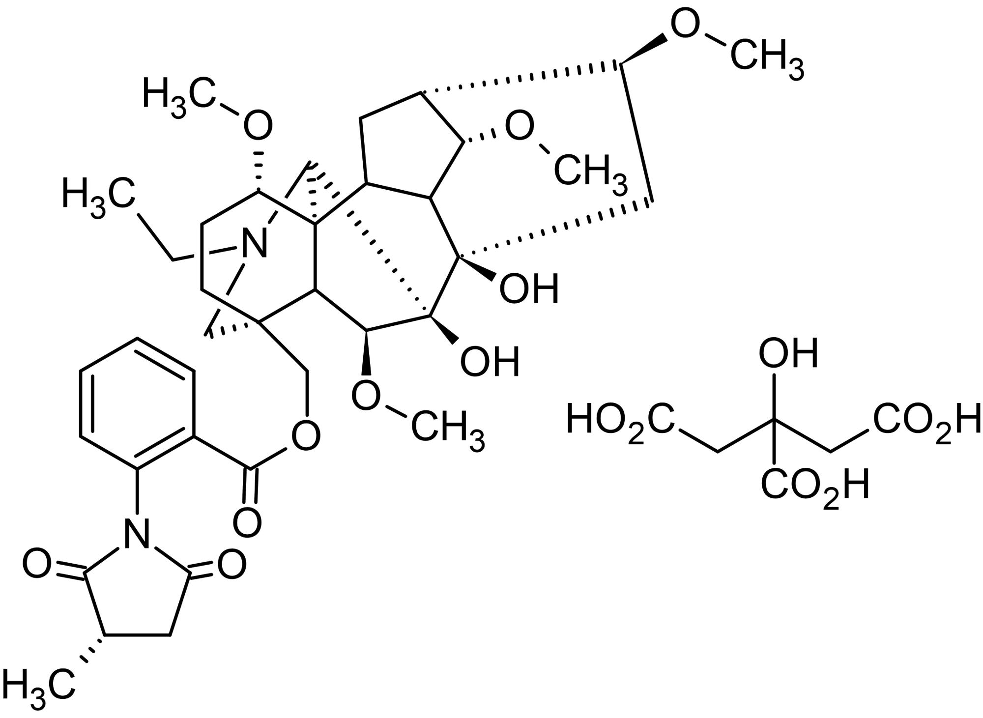 Chemical Structure - Methyllycaconitine citrate (MLA), alpha7 Nicotinic receptor antagonist (AB120072), expandable thumbnail