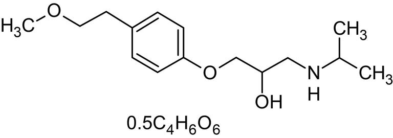Chemical Structure - Metoprolol tartrate, beta1 Adrenoceptor antagonist (AB120711)