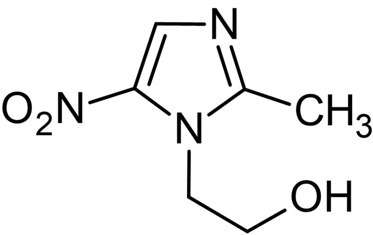 Chemical Structure - Metronidazole, Antiparasitic and antibacterial compound (AB141218)