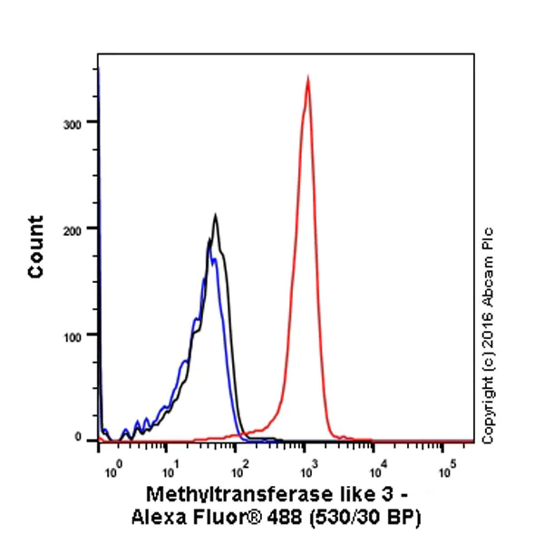 Flow Cytometry (Intracellular) - Anti-METTL3 antibody [EPR18810] - BSA and Azide free (AB221795)