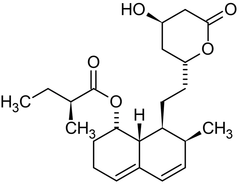 Chemical Structure - Mevastatin, HMG-CoA reductase inhibitor (AB120652)