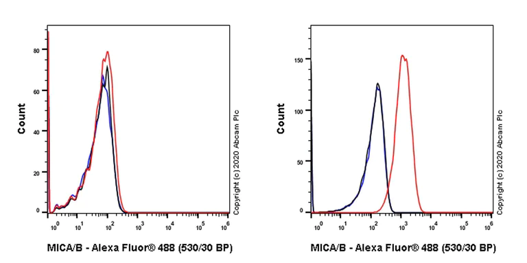 Flow Cytometry - Anti-MICA + MICB antibody [6D4] - BSA and Azide free (AB279660)