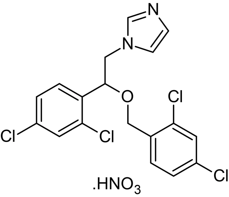 Chemical Structure - (±)-Miconazole nitrate, Imidazole antifungal agent (AB141195)