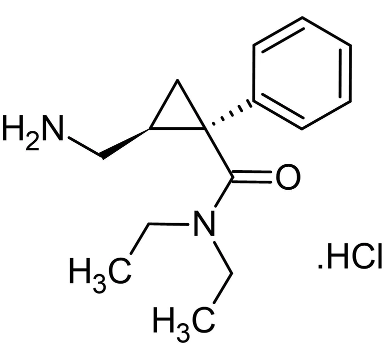Chemical Structure - Milnacipran hydrochloride, Serotonin and norepinephrine reuptake inhibitor (AB120755)