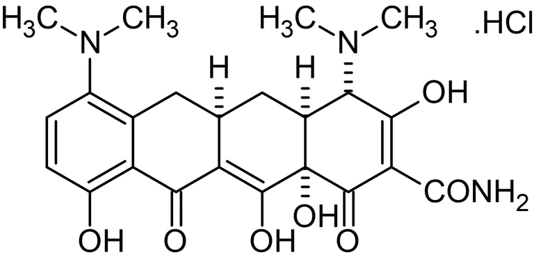 Chemical Structure - Minocycline hydrochloride, Antibiotic (AB120661)