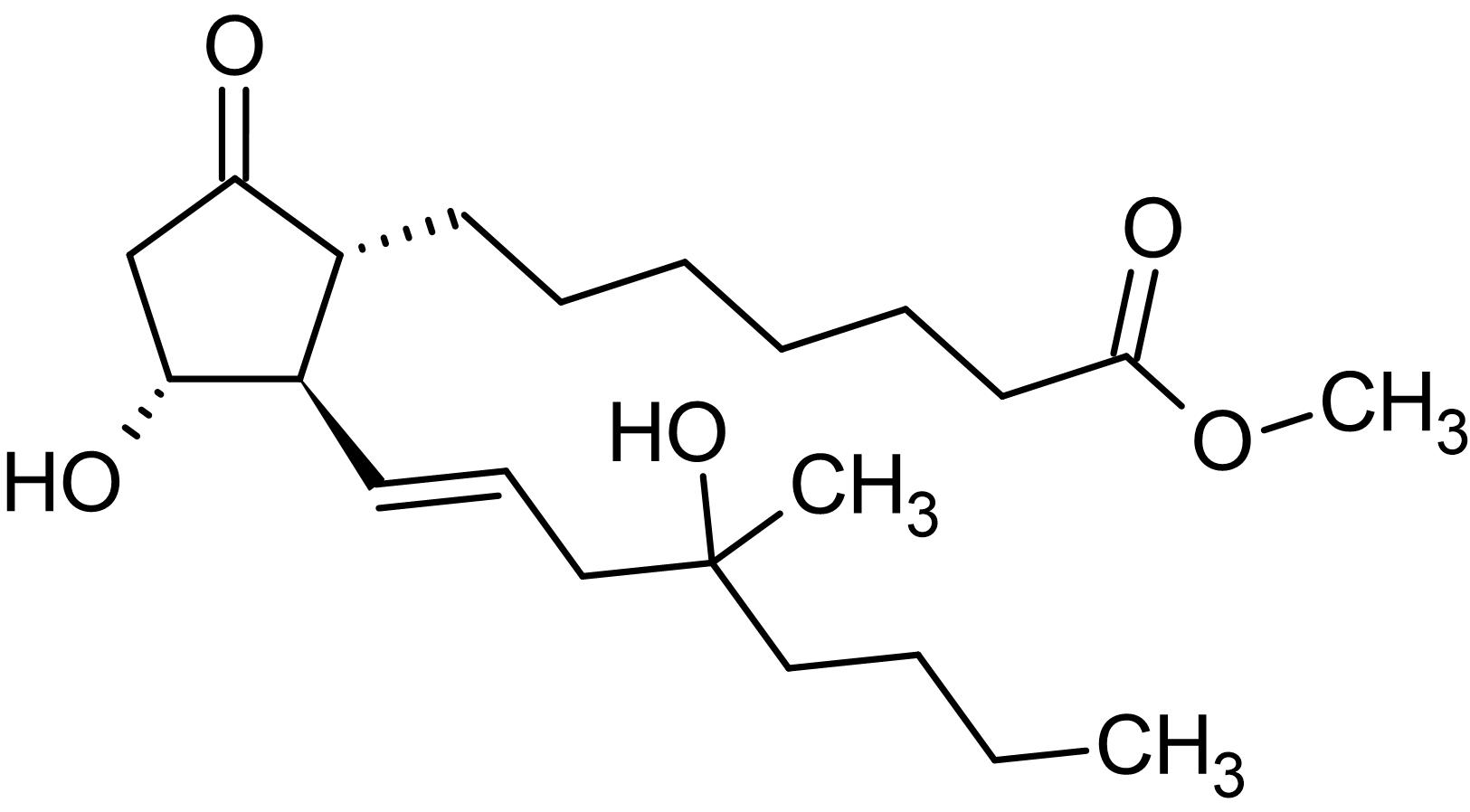 Chemical Structure - Misoprostol, Cytoprotective PGE2 analog (AB120902)