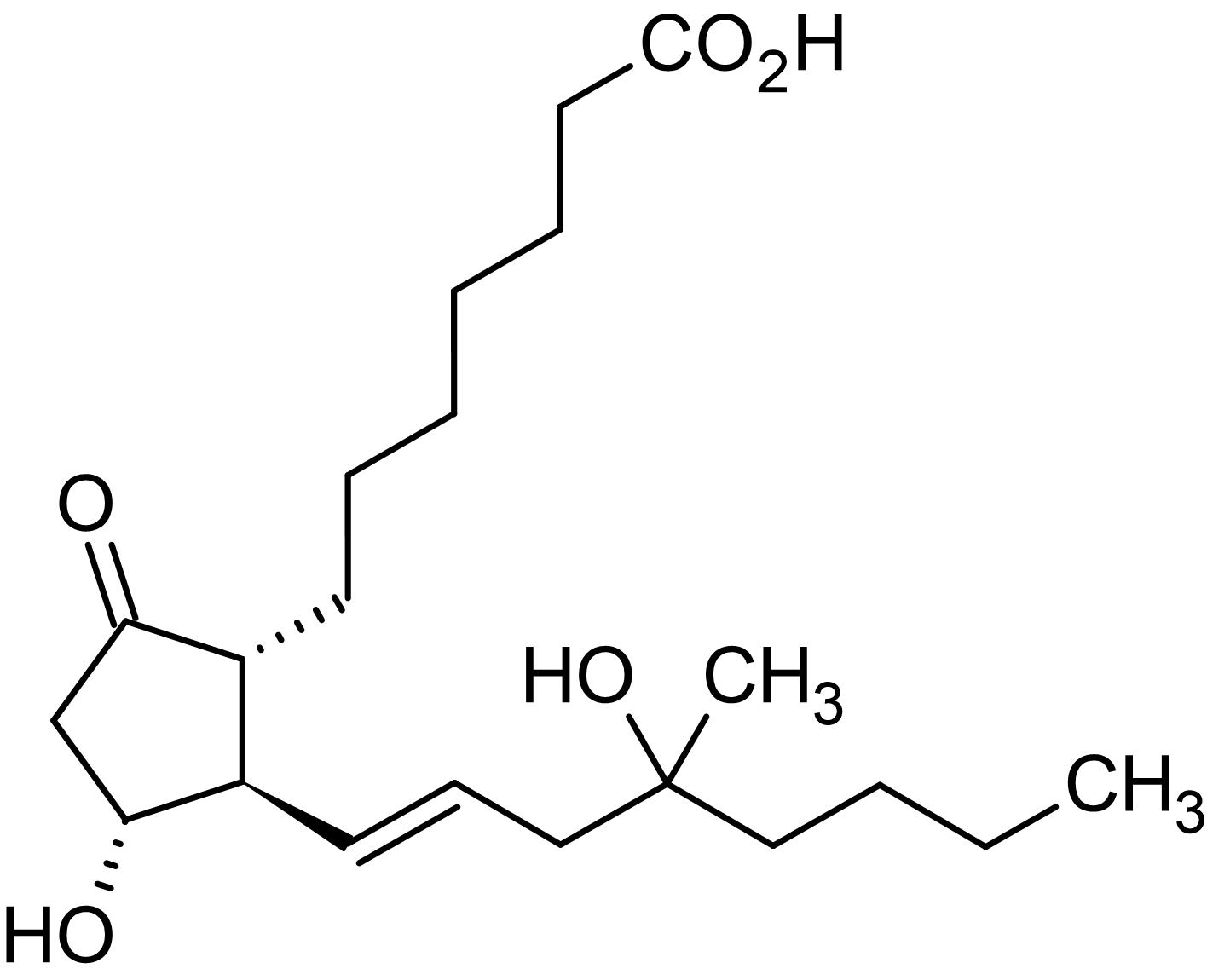 Misoprostol, free acid, Saponified analog of prostaglandin E1 methyl ester