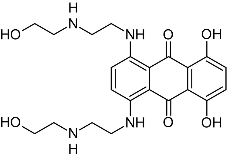 Chemical Structure - Mitoxantrone dihydrochloride, Type II topoisomerase inhibitor (AB141041)