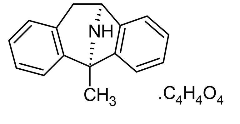 Chemical Structure - (-)-MK 801 maleate, Non competitive NMDA antagonist (AB120028)