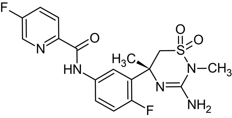 Chemical Structure - MK-8931, Beta-sectetase inhibitor (AB223883)
