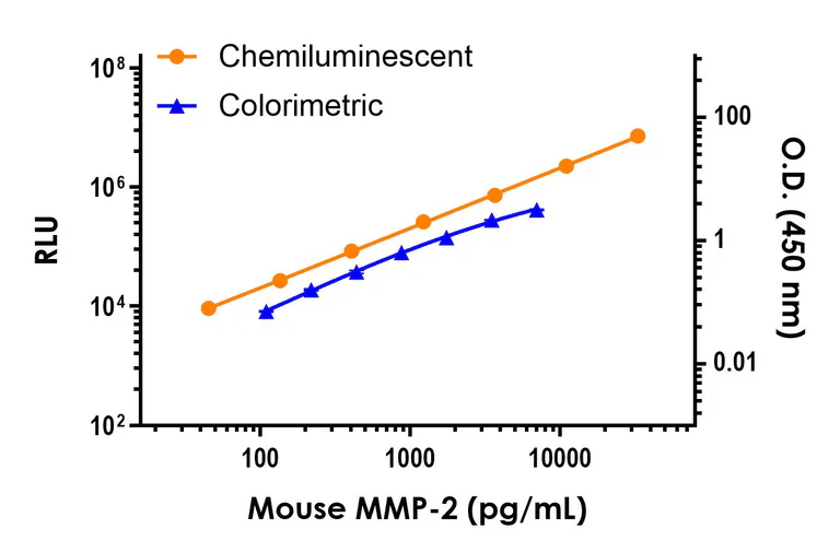 Sandwich ELISA - Mouse MMP-2 ELISA Kit, Chemiluminescent (AB327296)