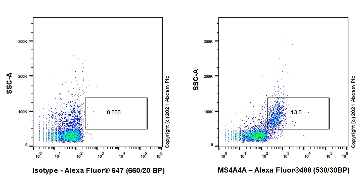 Flow Cytometry - Anti-MS4A4A antibody [EPR24399-27] (AB282732), expandable thumbnail