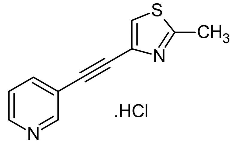 Chemical Structure - MTEP hydrochloride, mGlu5 antagonist (AB120035)