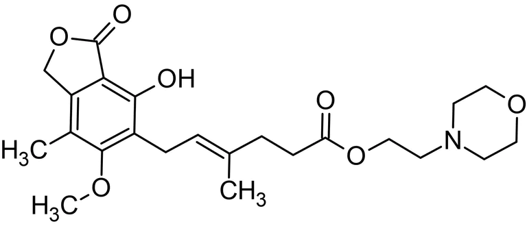 Chemical Structure - Mycophenolate mofetil, MPDH inhibitor (AB143013)