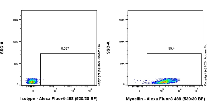 Flow Cytometry (Intracellular) - Anti-Myocilin antibody [EPR28799-15] - BSA and Azide free (AB318198), expandable thumbnail