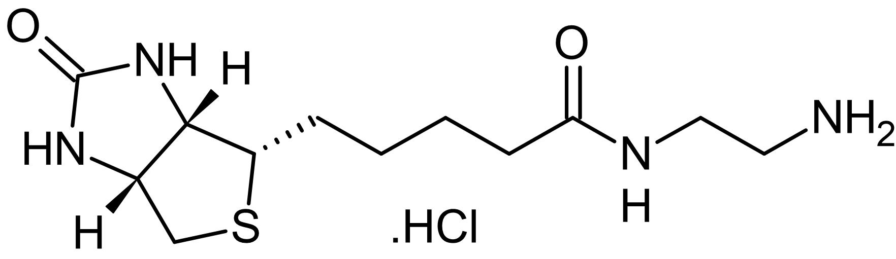 Chemical Structure - N-(2-Aminoethyl)biotinamide hydrochloride, biotin for intracellular labeling (AB145423)